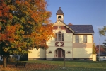 1896 Schoolhouse, East Poultney. Built in Queen Anne style, this is the last major building constructed on the East Poultney Green.