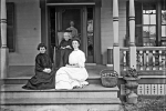 Portrait of 4 women on porch