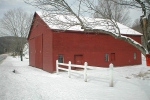 Red barn in winter, East Poultney