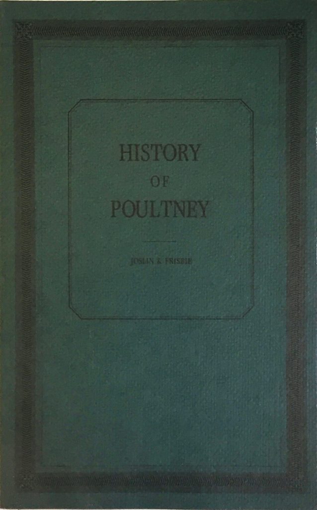 A History of the Town of Poultney Poultney Vermont Historical Society