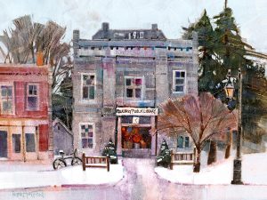 Watercolor Painting of Poultney Library
Image courtesy of artist
Peter Huntoon